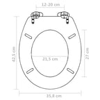 Asiento inodoro WC MDF tapa de cierre suave diseño blanco