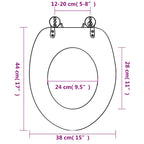 Asiento inodoro WC MDF tapa de estrellas de mar
