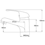 Grifo mezclador de lavabo cromado