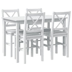 Juego de muebles de comedor 5 piezas blanco
