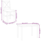 Juego de muebles de comedor 5 piezas blanco