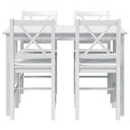 Juego de muebles de comedor 5 piezas blanco