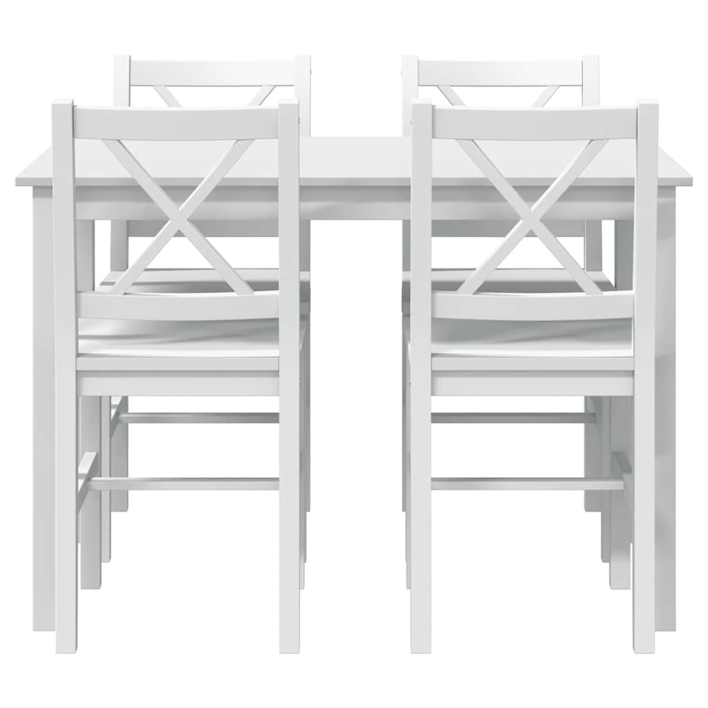 Juego de muebles de comedor 5 piezas blanco