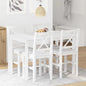 Conjunto de móveis de sala de jantar 5 peças branco