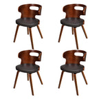 Sillas de comedor 2 unidades cuero sintético marrón