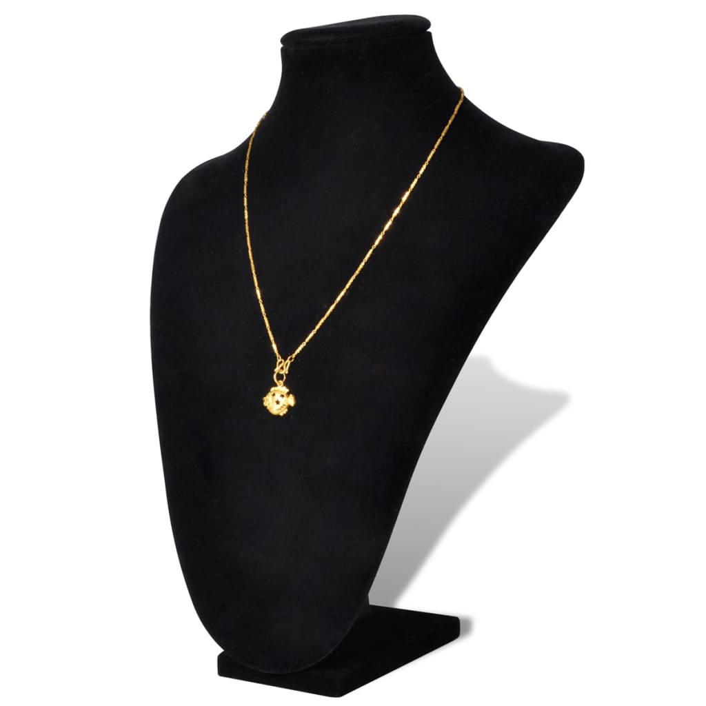 Expositor De Joyas En Forma De Busto Negro - 2Piezas - 23X11,5X30cm