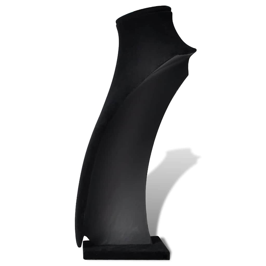 Expositor De Joyas En Forma De Busto Negro - 2Piezas - 23X11,5X30cm