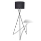 Floor lamp with shade and white stand