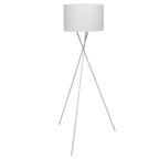 Lámpara de pie con pantalla y soporte blanco