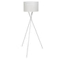 Floor lamp with shade and white stand