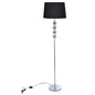 White floor lamp with shade and tall stand, 4 decorative balls