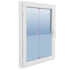 Lámina de ventana esmerilada PVC gris 0,9x10 m