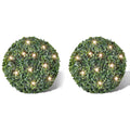 Hoja Artificial Bola de poda 27 cm Con cuerda de LED solar 2 piezas