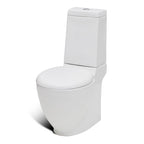 Juego de váter WC y bidé de cerámica blanca