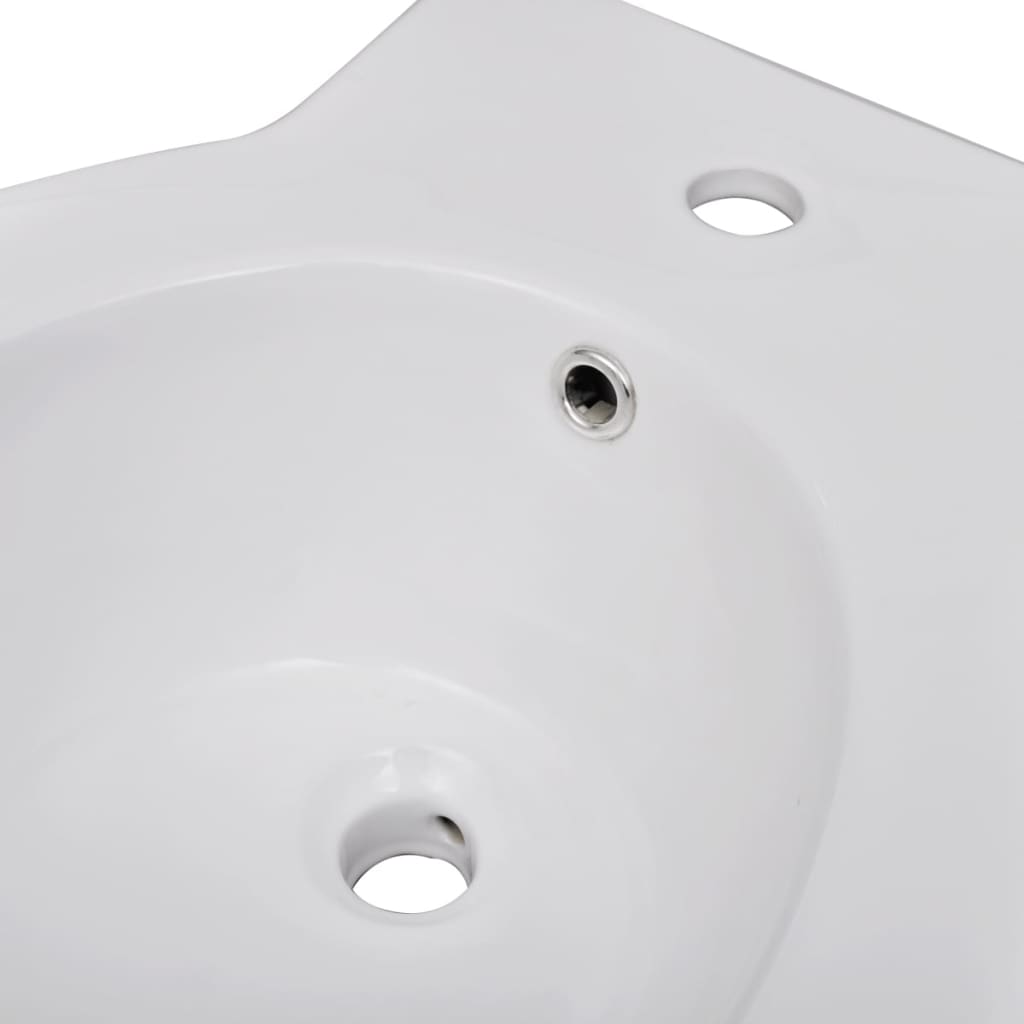 Juego de váter WC y bidé de cerámica blanca