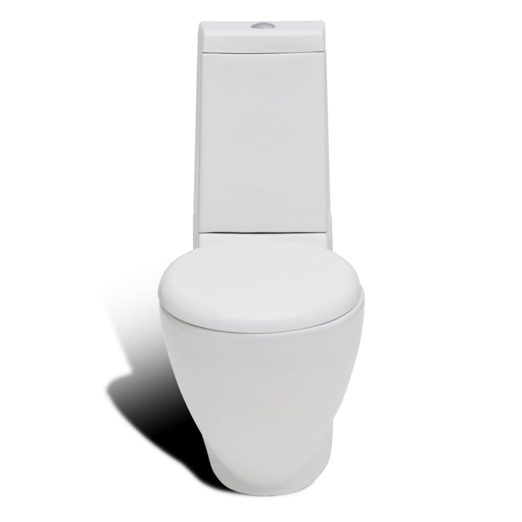 Juego de váter WC y bidé de cerámica blanca
