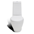 Juego de váter WC y bidé de cerámica blanca