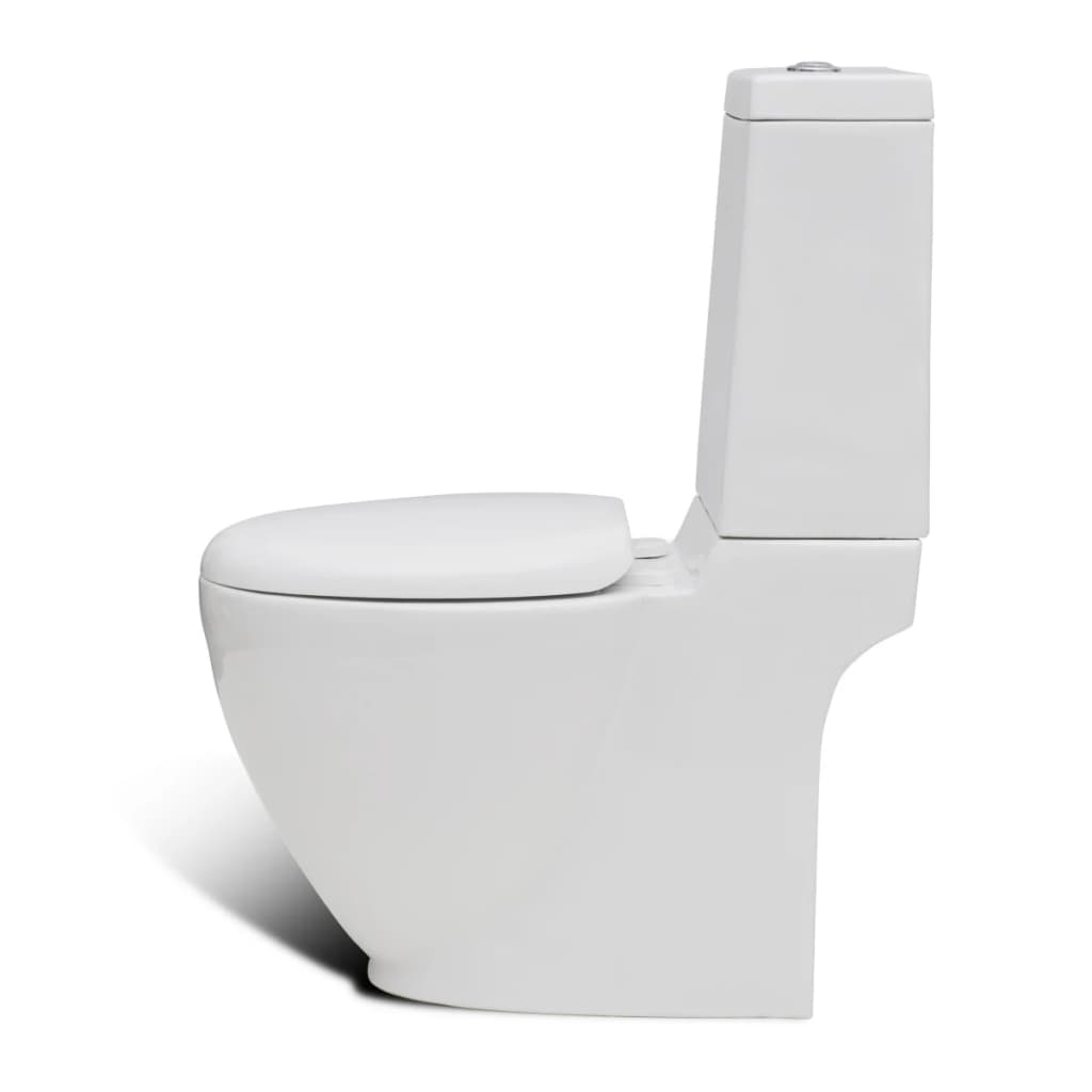 Juego de váter WC y bidé de cerámica blanca