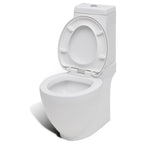 Juego de váter WC y bidé de cerámica blanca