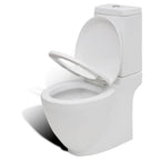 Juego de váter WC y bidé de cerámica blanca