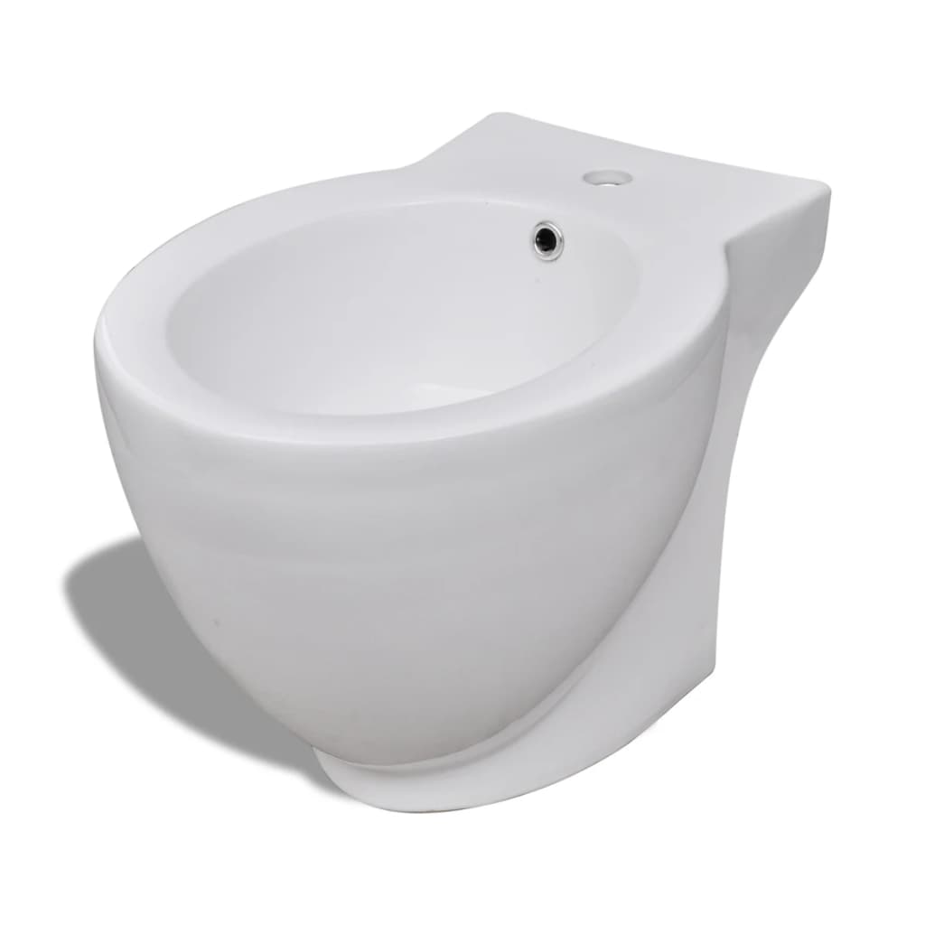 Juego de váter WC y bidé de cerámica blanca