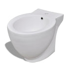 Juego de váter WC y bidé de cerámica blanca