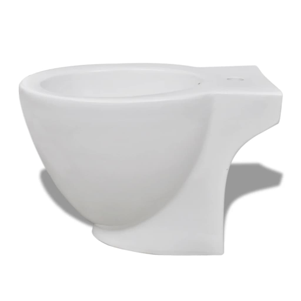 Juego de váter WC y bidé de cerámica blanca