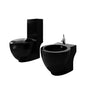 White ceramic WC and bidet set