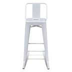 Taburetes de cocina 2 unidades acero blancos