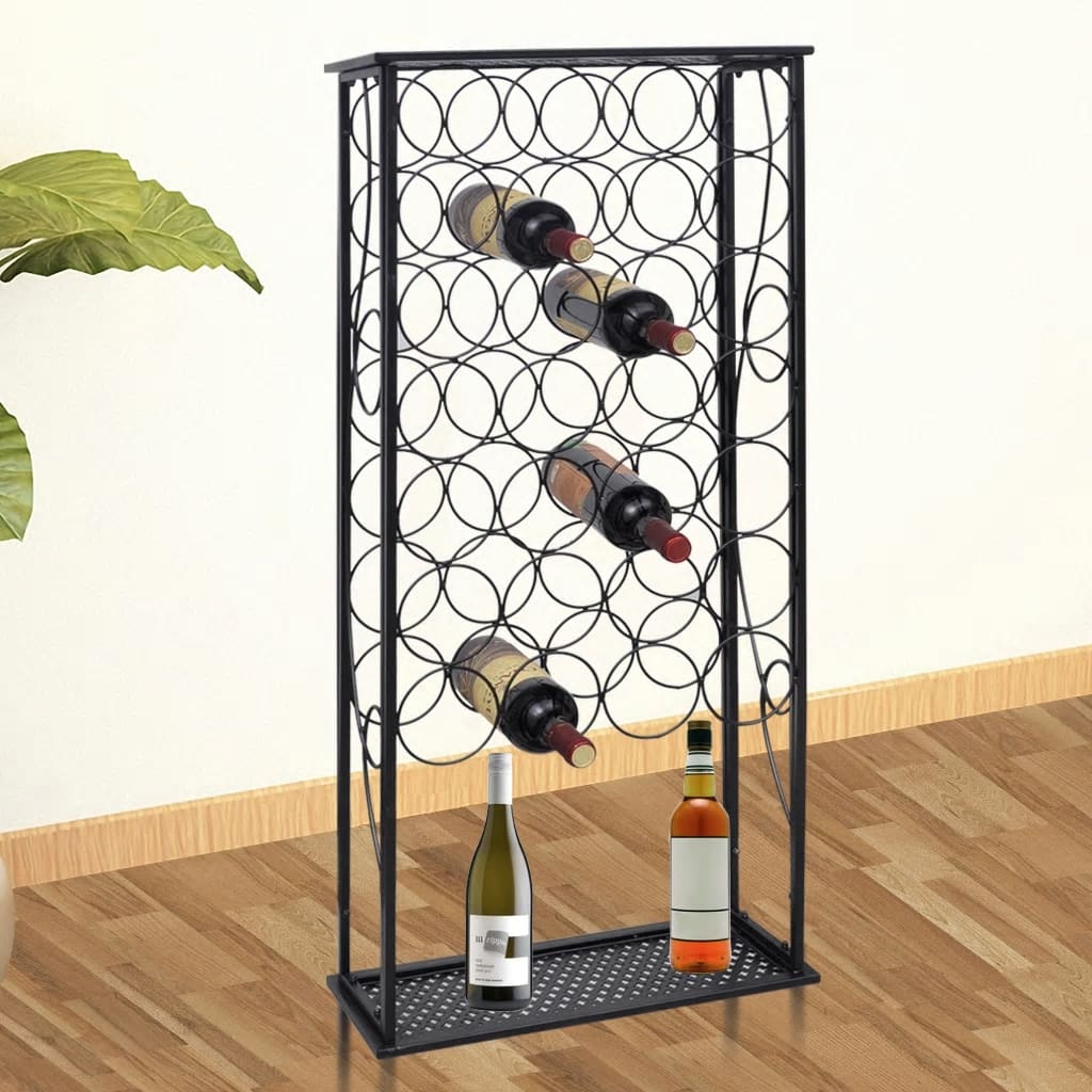Botellero de metal para 108 botellas