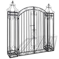 Puerta de jardín decorativa de hierro forjado 122x20,5x134 cm