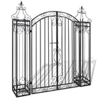 Puerta de jardín decorativa de hierro forjado 122x20,5x134 cm
