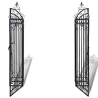 Puerta de jardín decorativa de hierro forjado 122x20,5x134 cm