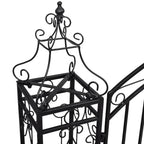Puerta de jardín decorativa de hierro forjado 122x20,5x134 cm