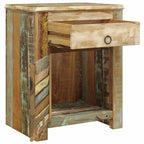 Mesa auxiliar con 1 cajón y 1 puerta madera reciclada