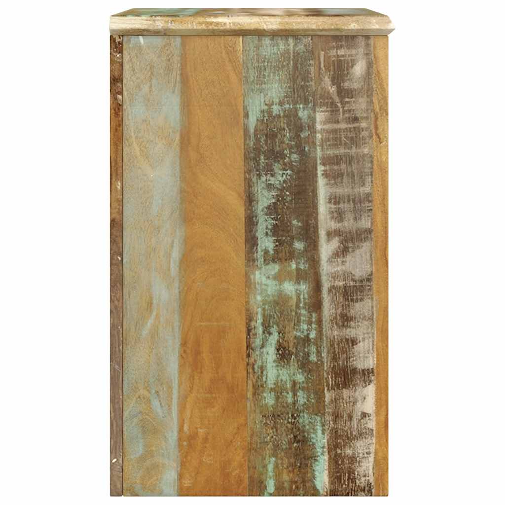 Mesa auxiliar con 1 cajón y 1 puerta madera reciclada