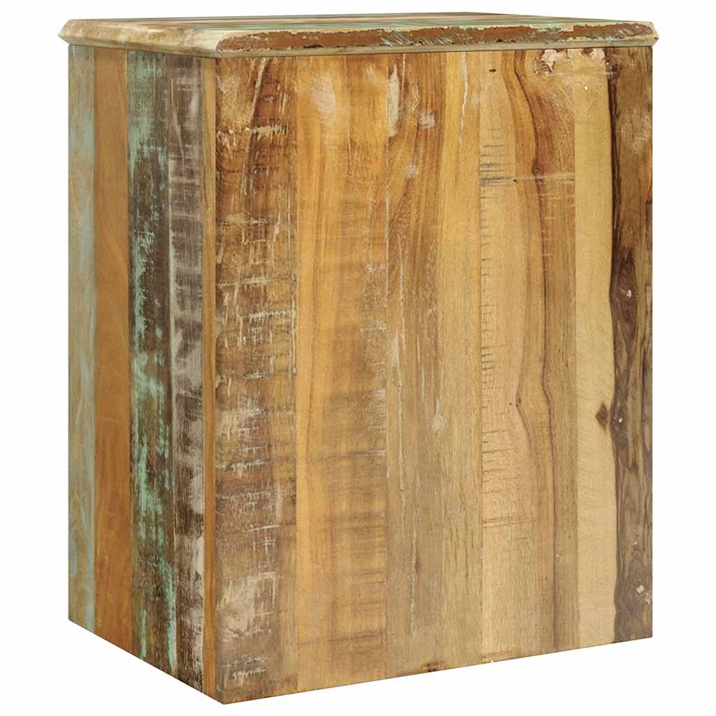 Mesa auxiliar con 1 cajón y 1 puerta madera reciclada