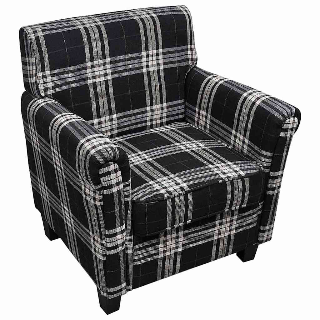 Sillón con cojín de tela negro