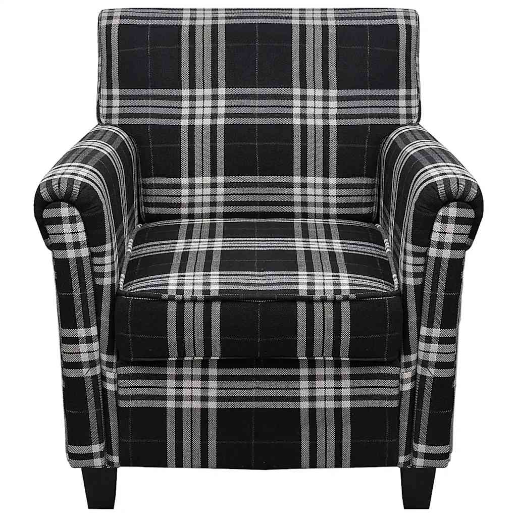 Sillón con cojín de tela negro