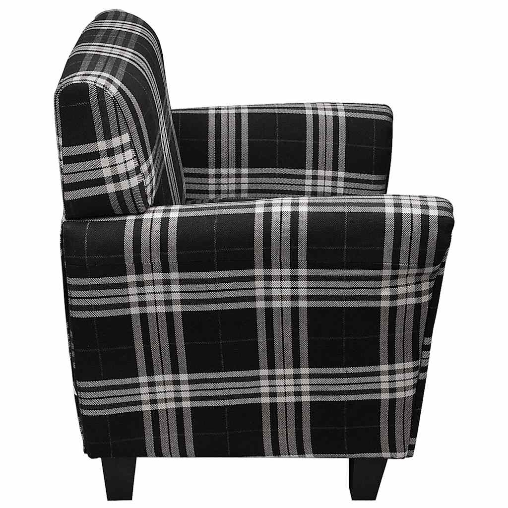 Sillón con cojín de tela negro