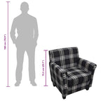 Sillón con cojín de tela negro
