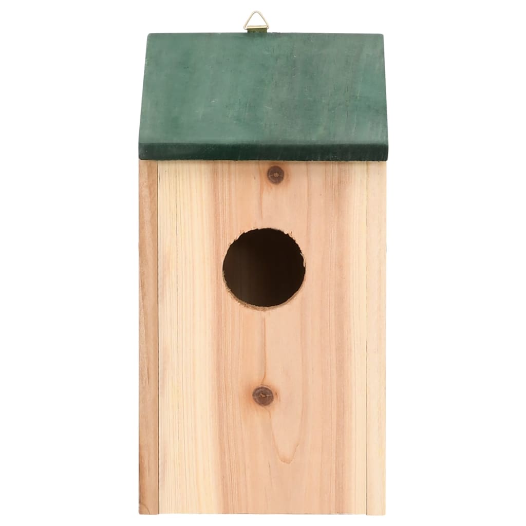 Casa para pájaros 4 unidades madera 12x12x22 cm