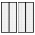 Cortina mosquitera para puerta 2 uds imán negro 210 x 100 cm
