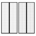 Cortina mosquitera para puerta 2 uds imán negro 210 x 100 cm