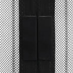 Cortina mosquitera para puerta 2 uds imán negro 210 x 100 cm