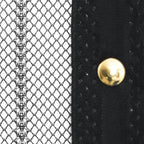 Cortina mosquitera para puerta 2 uds imán negro 210 x 100 cm
