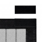 Cortina mosquitera para puerta 2 uds imán negro 210 x 100 cm