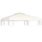 Cubierta de repuesto de cenador 310 g/m² blanco crema 3x3 m