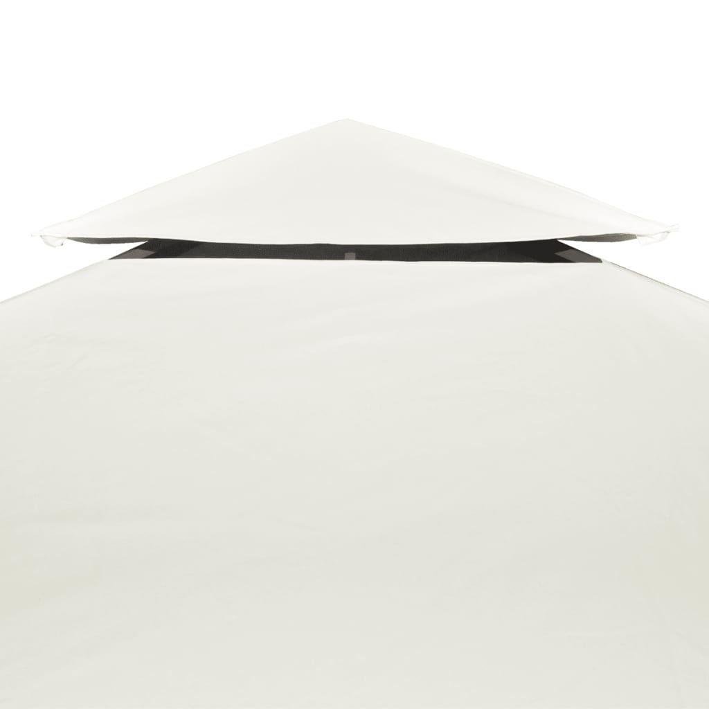 Cubierta de repuesto de cenador crema blanco 310 g/m² 3x4 m