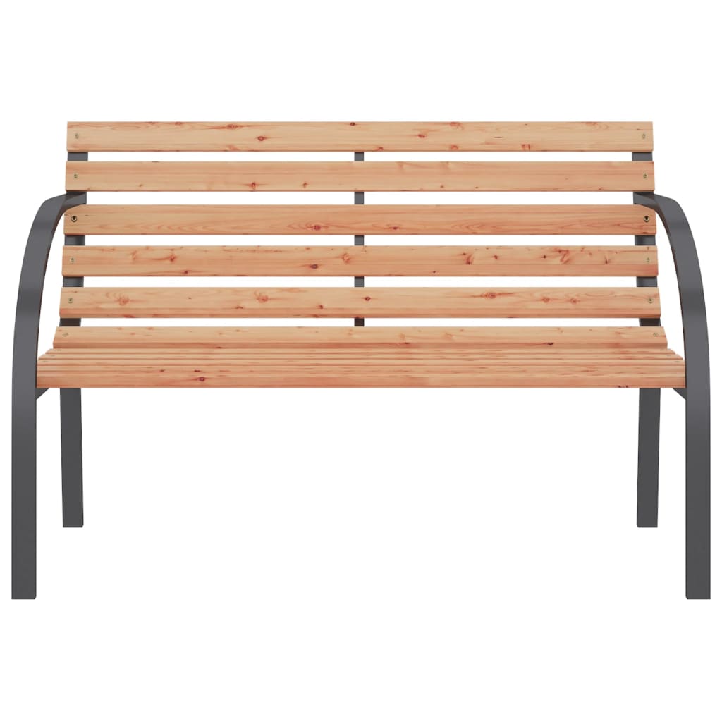 Banco de jardín de madera y hierro 120 cm